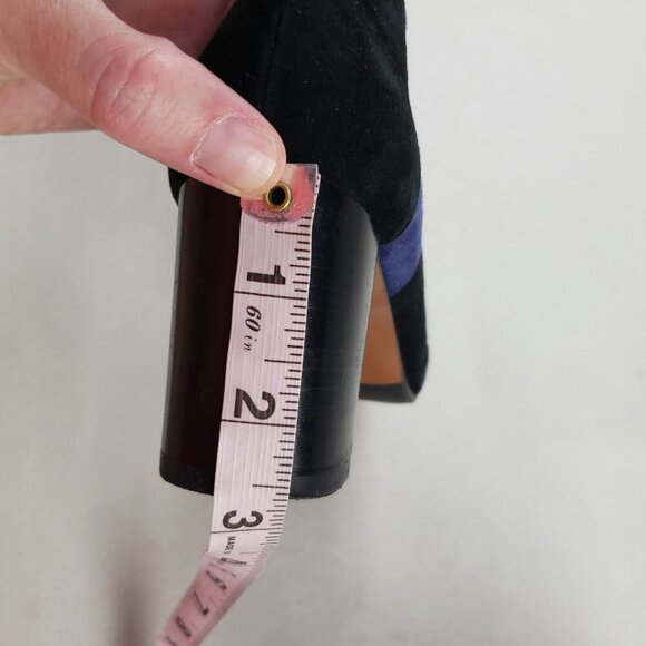 Aquatalia Vale Stretch Ankle Boot Womens 7.5 Black Suede Heeled Pull On Italy - Picture 15 of 15